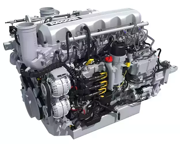 Powertrain Truck Diesel Engine 3D model