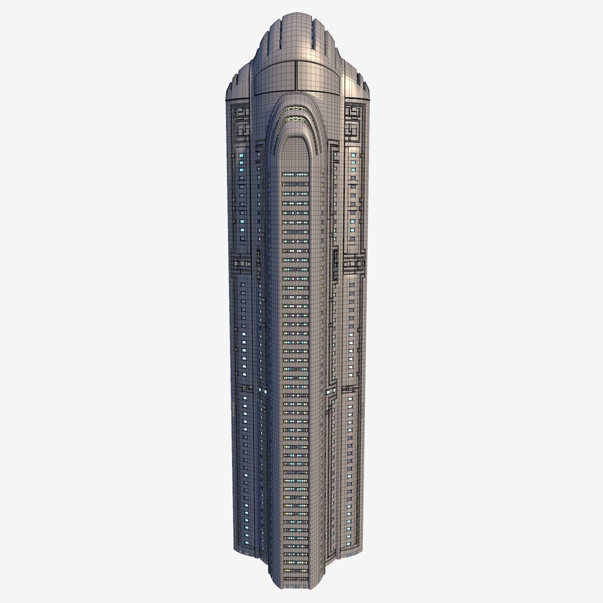 futuristic skyscraper 3D model_11