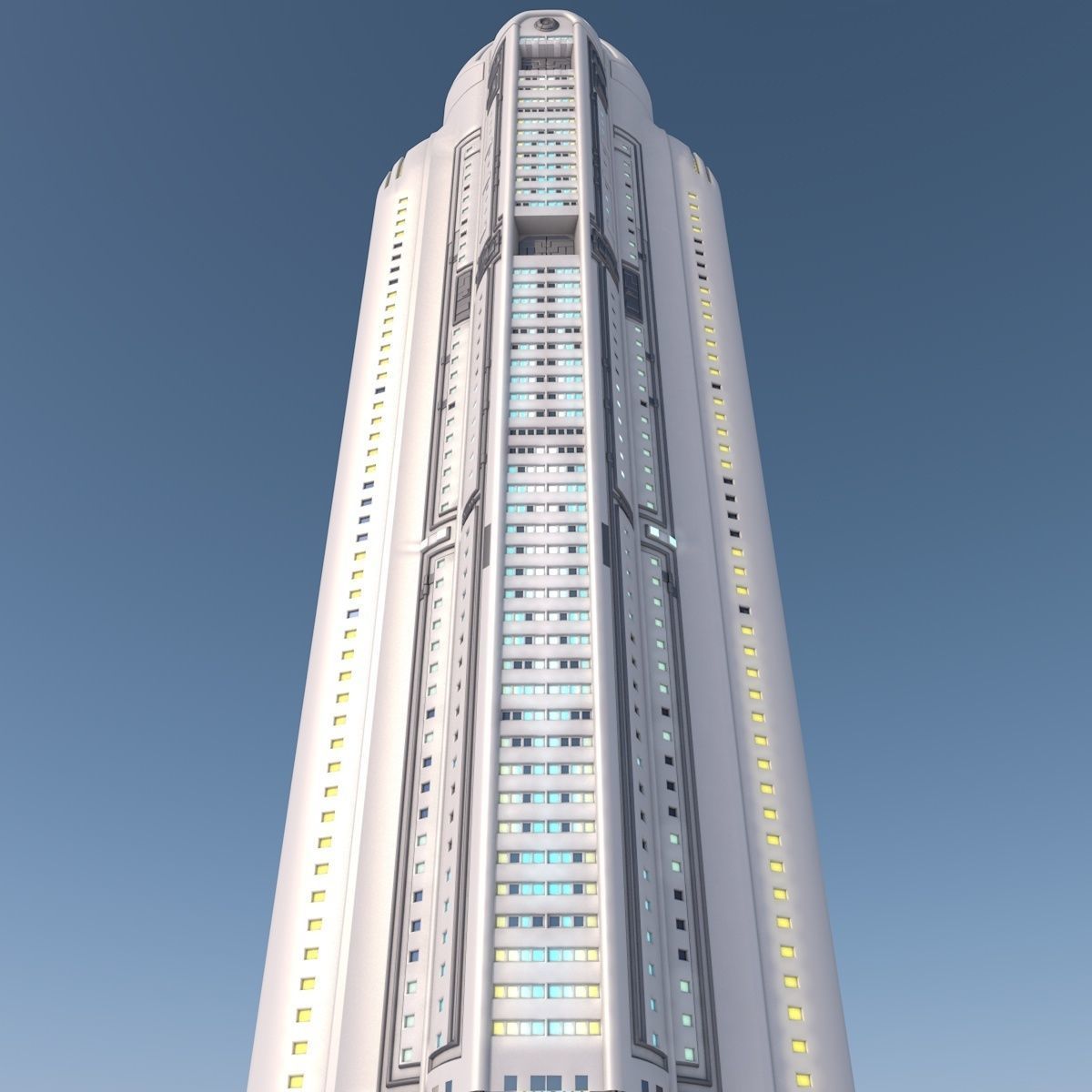 futuristic skyscraper 3D model_6