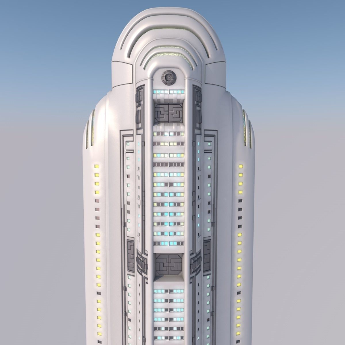 futuristic skyscraper 3D model_1