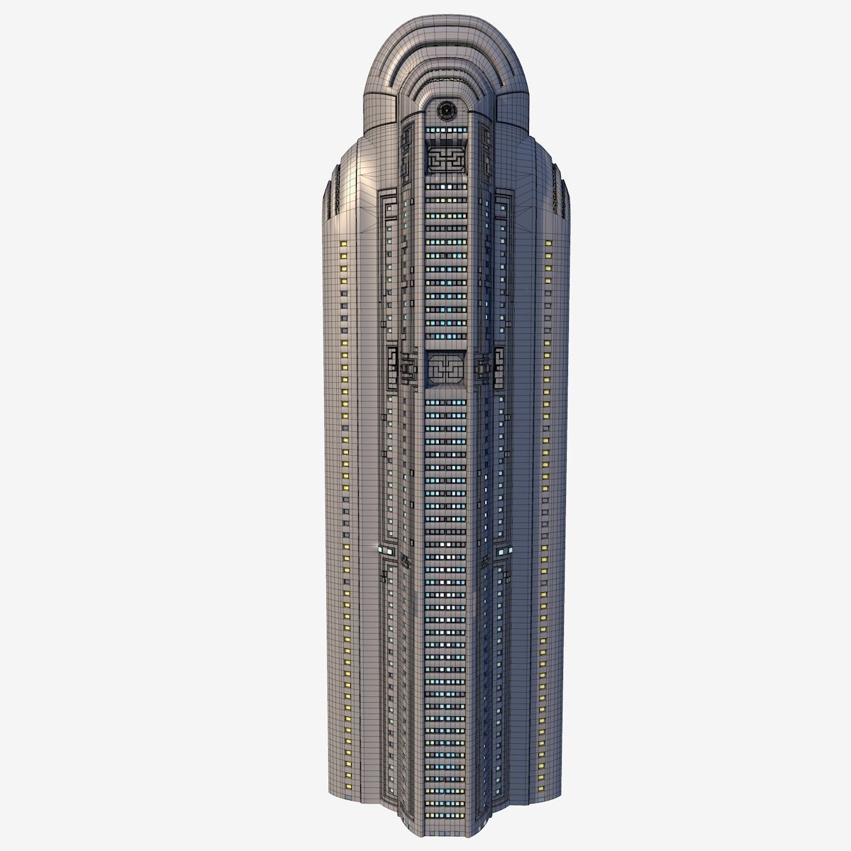 futuristic skyscraper 3D model_10