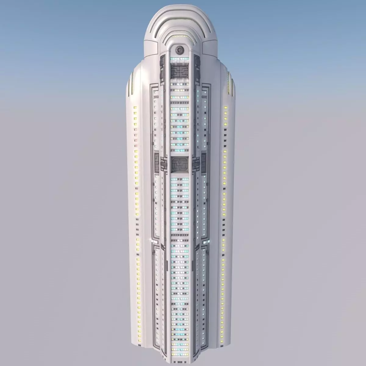 futuristic skyscraper 3D model_0