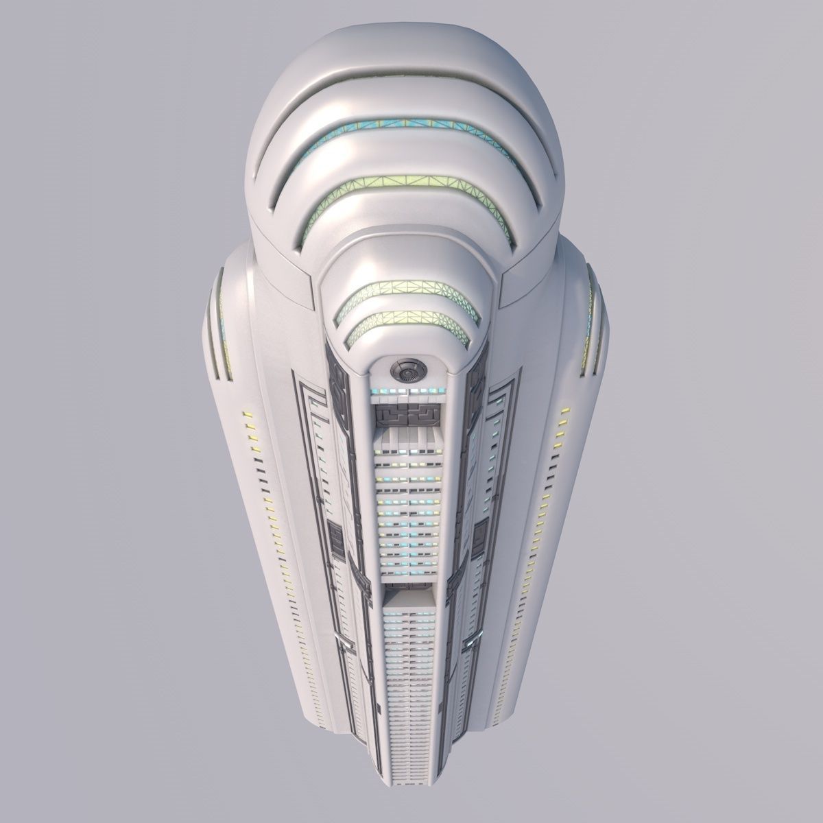 futuristic skyscraper 3D model_2