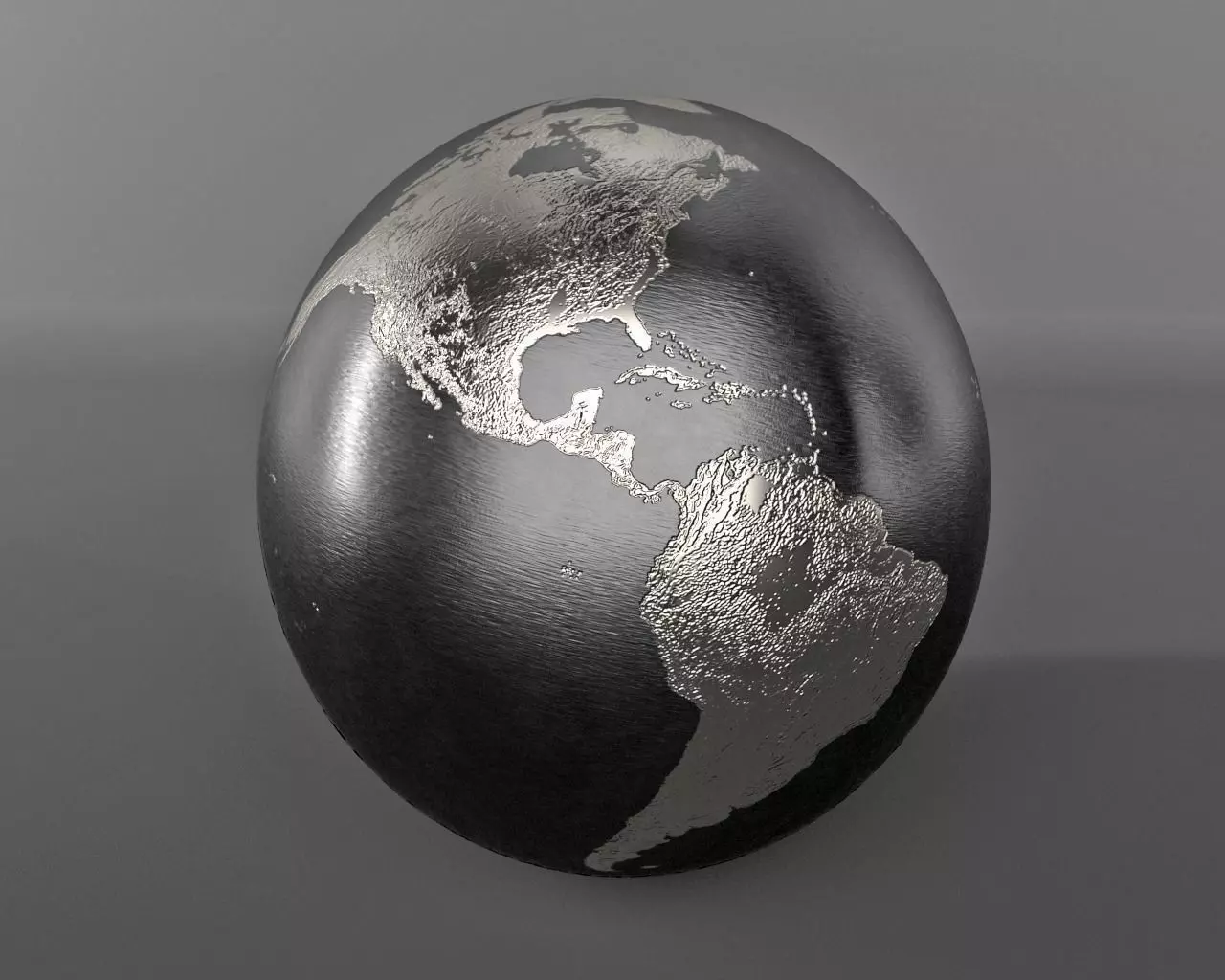 Metal Globe 3D model_0
