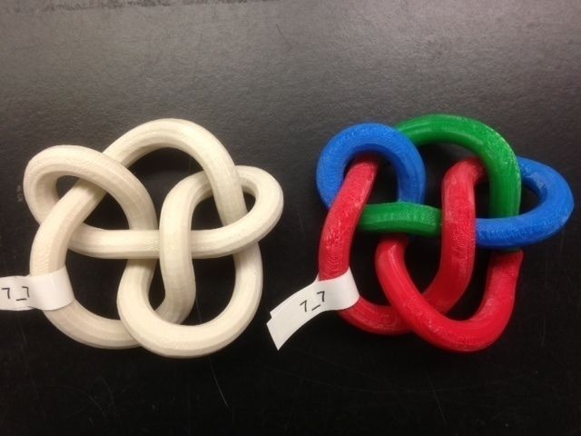 3D-printed Conformations of Knots through 7 Crossings Free 3D print model_15