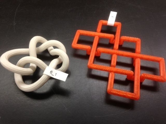 3D-printed Conformations of Knots through 7 Crossings Free 3D print model_6