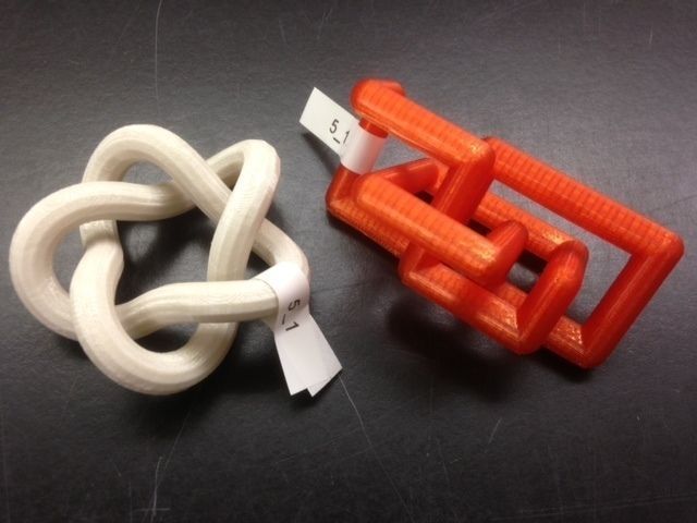 3D-printed Conformations of Knots through 7 Crossings Free 3D print model_4
