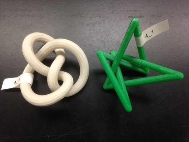 3D-printed Conformations of Knots through 7 Crossings Free 3D print model_3