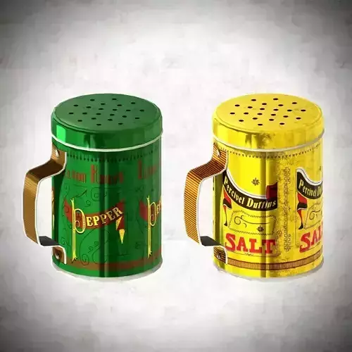 Realistic PBR Decorative Shakers Low-poly 3D model
