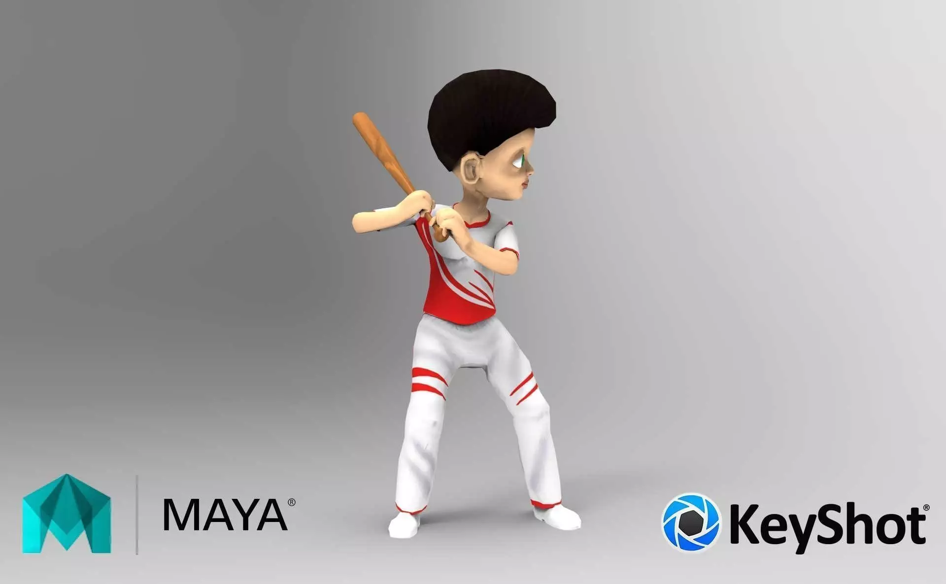Baseball Player 3d Model Low-poly 3D model_0