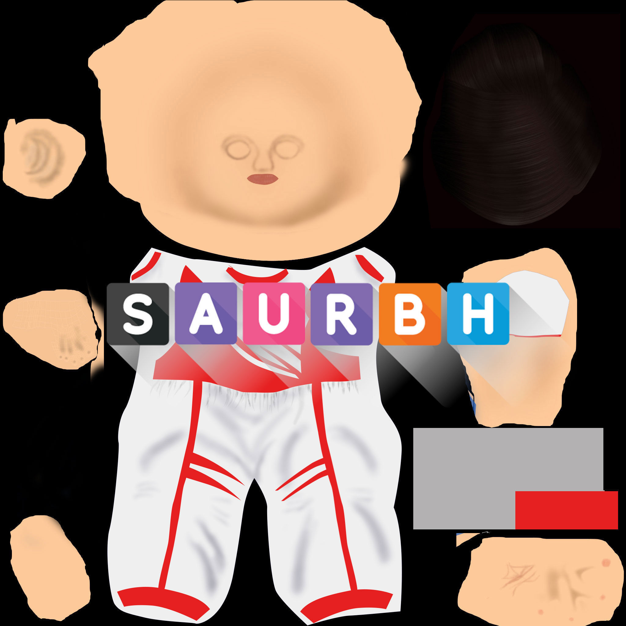 Baseball Player 3d Model Low-poly 3D model_5