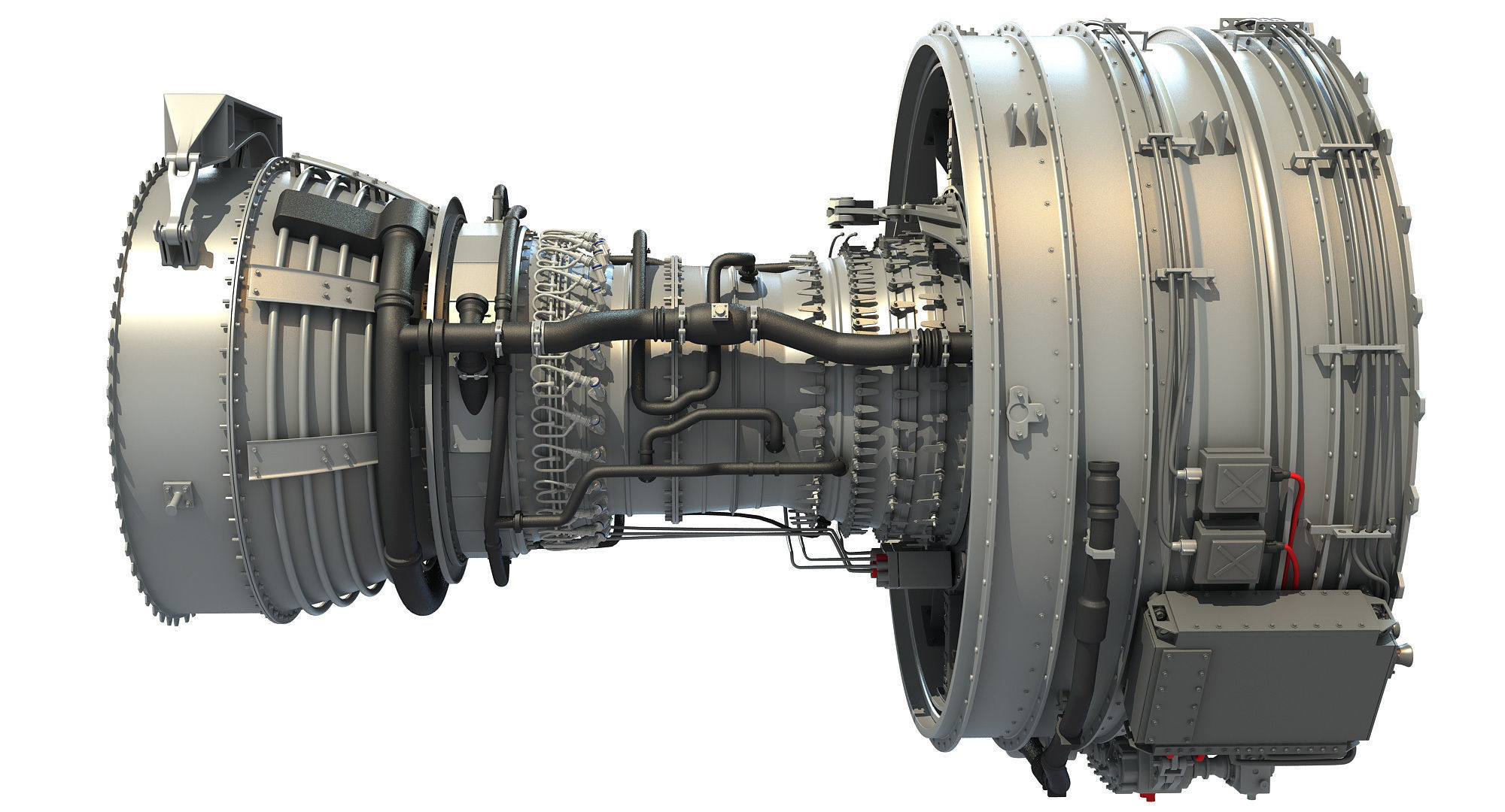 CFM56 Turbofan Aircraft Engine 3D model_4