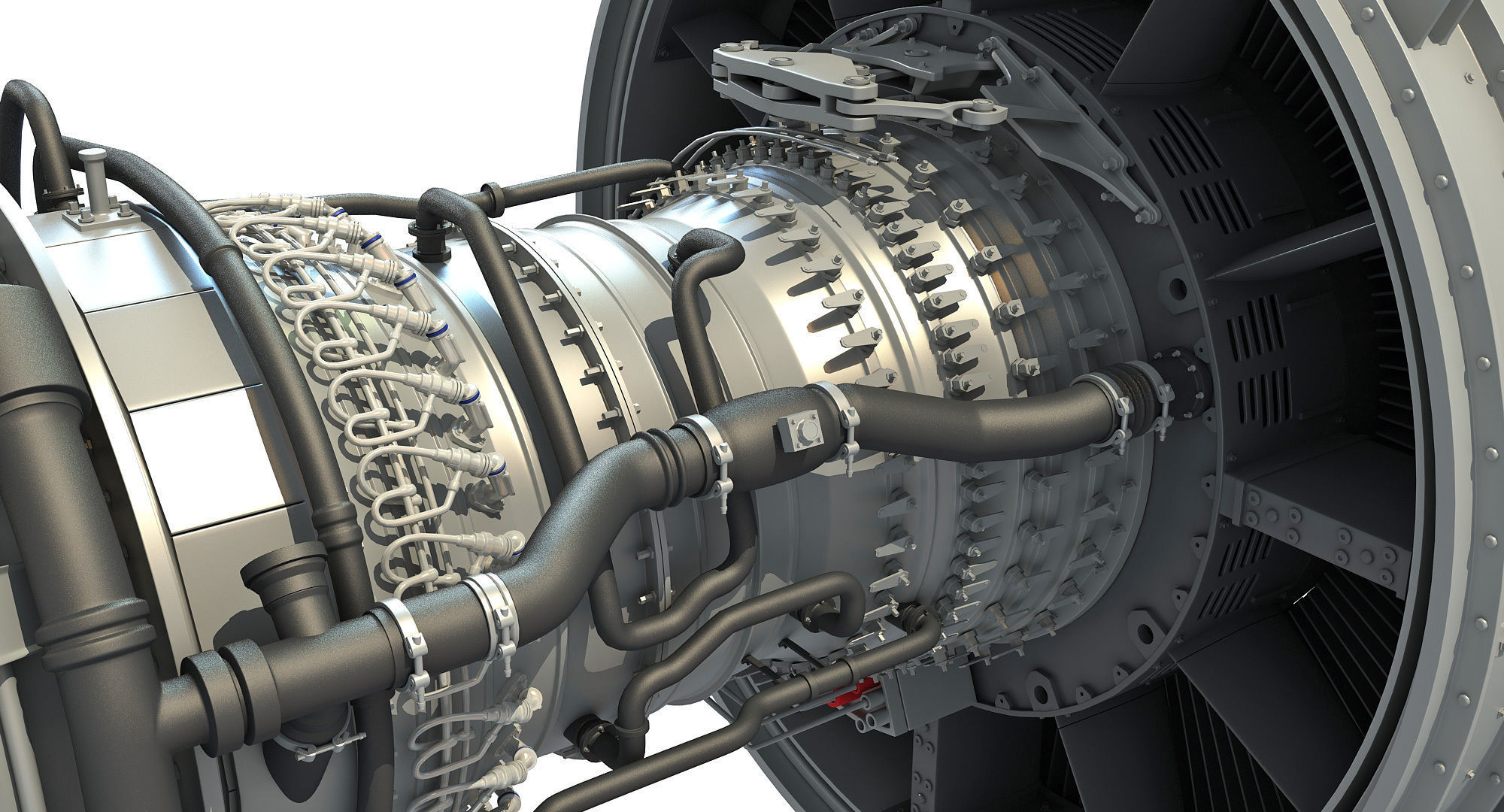 CFM56 Turbofan Aircraft Engine 3D model_14