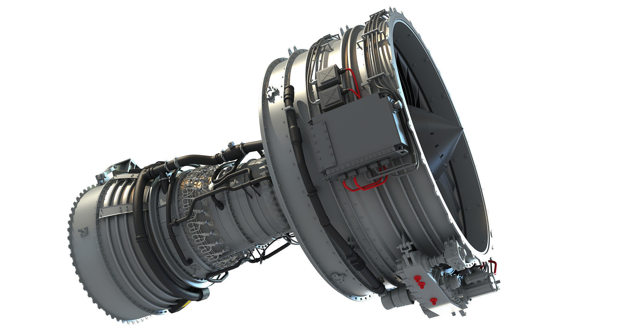 CFM56 Turbofan Aircraft Engine 3D model_10