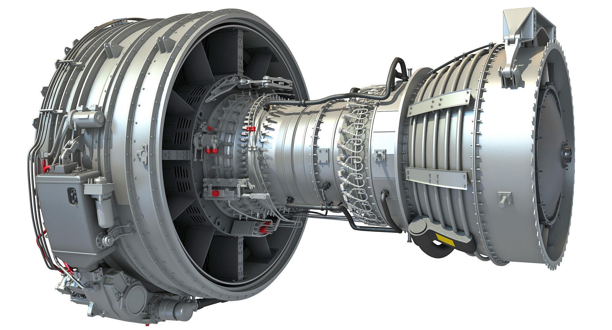 CFM56 Turbofan Aircraft Engine 3D model_8