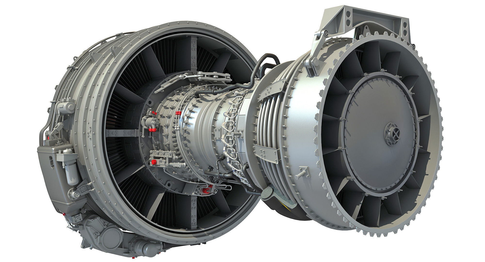 CFM56 Turbofan Aircraft Engine 3D model_5