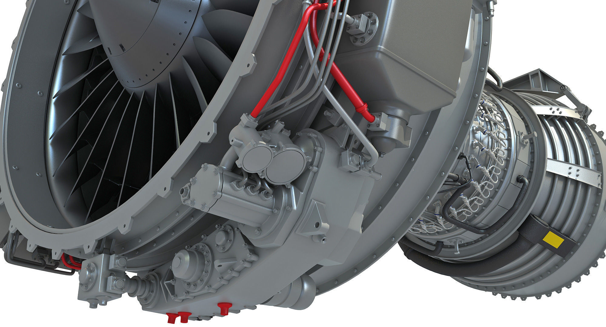 CFM56 Turbofan Aircraft Engine 3D model_12