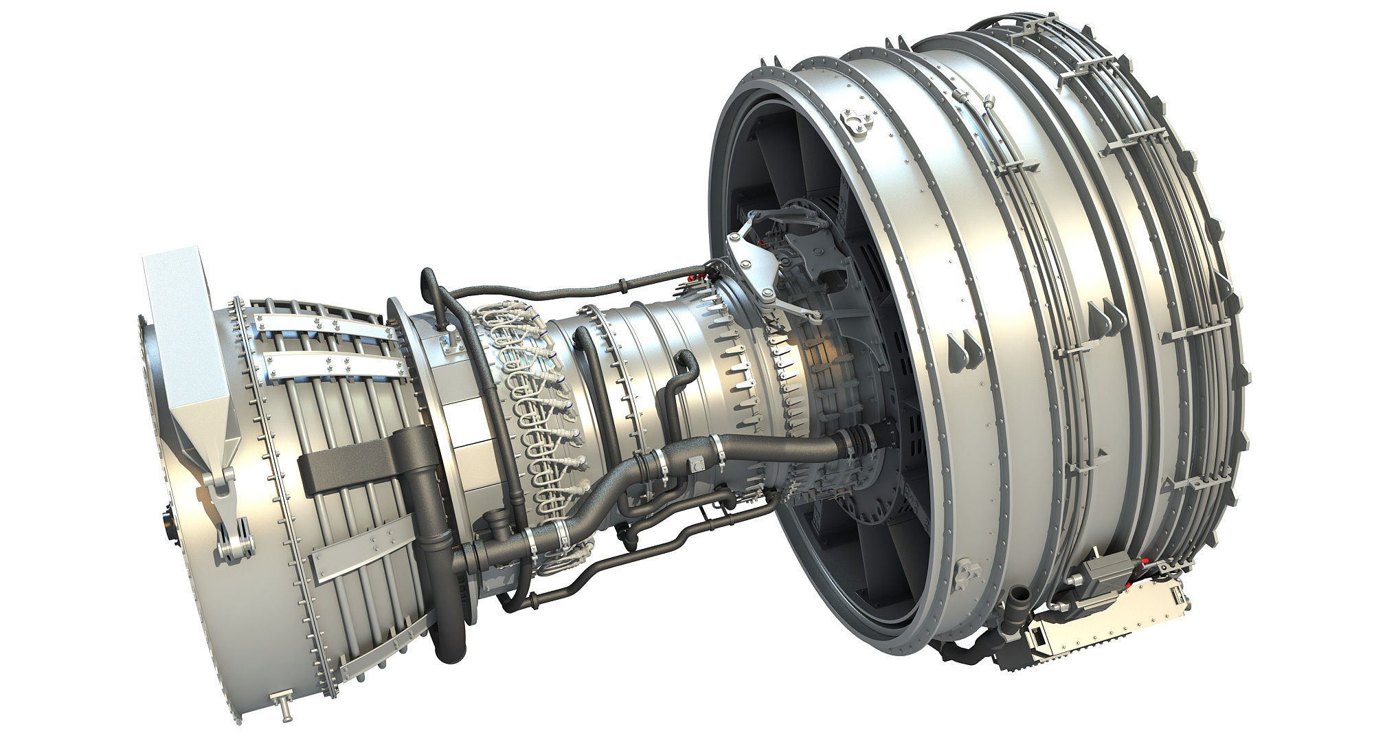 CFM56 Turbofan Aircraft Engine 3D model_2