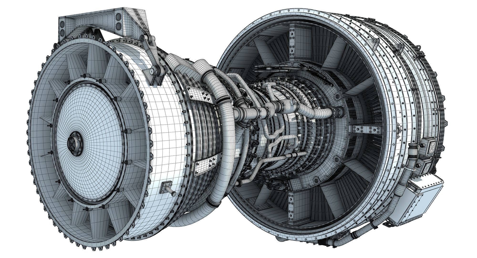 CFM56 Turbofan Aircraft Engine 3D model_18