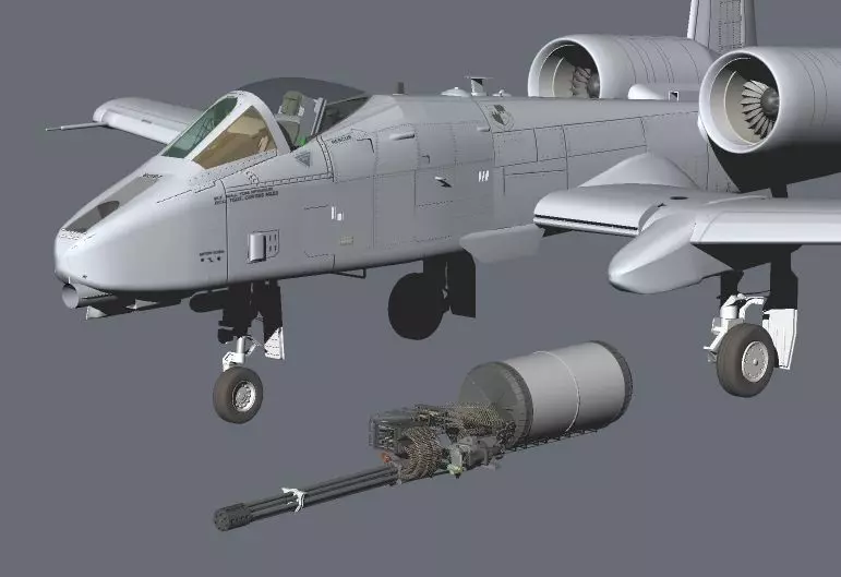 USAF Fairchild Republic A-10C Thunderbolt II Warthog 3D model