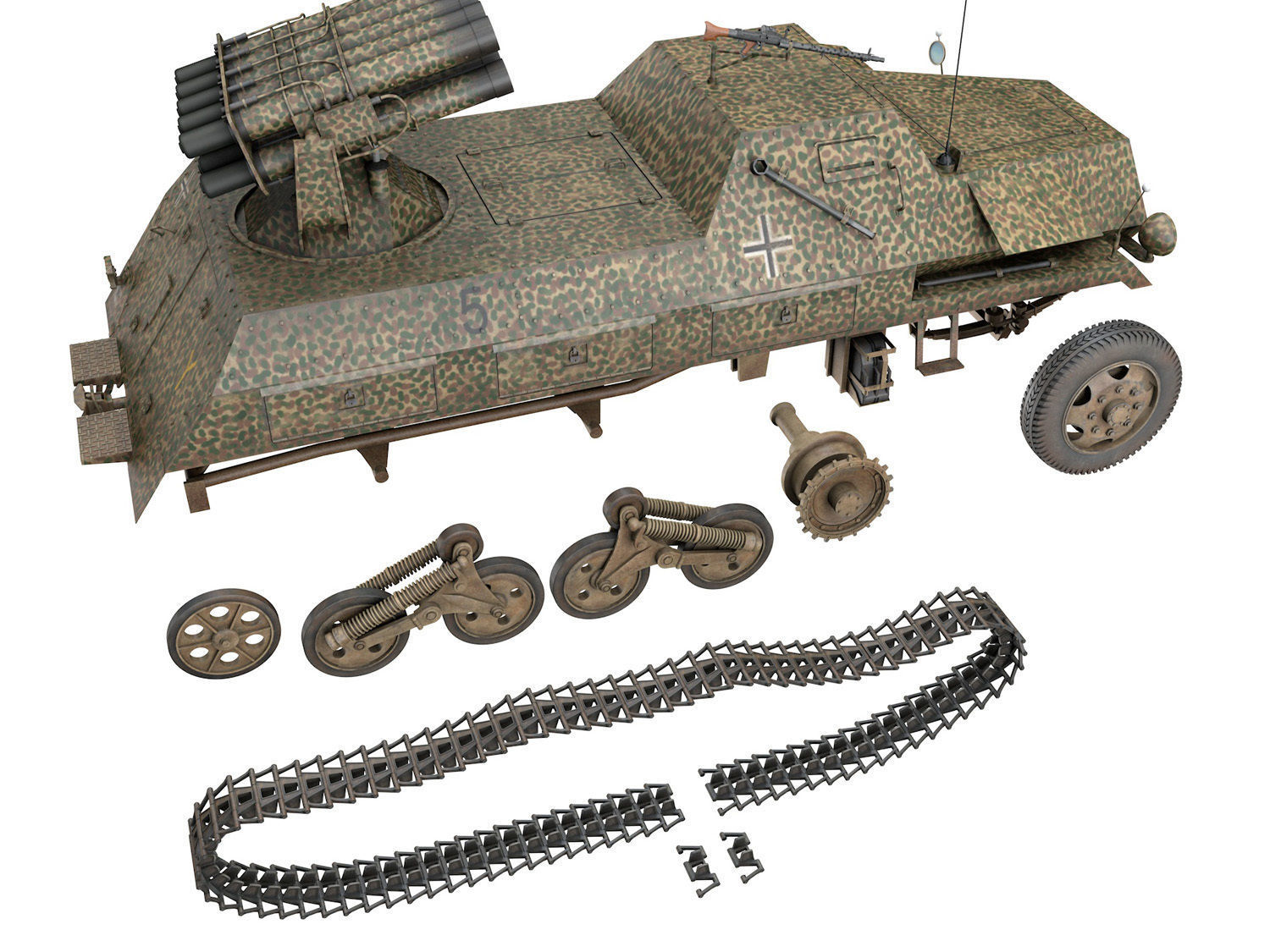 SDKFZ 4 - Panzerwerfer 42 - 7PD 3D model_10