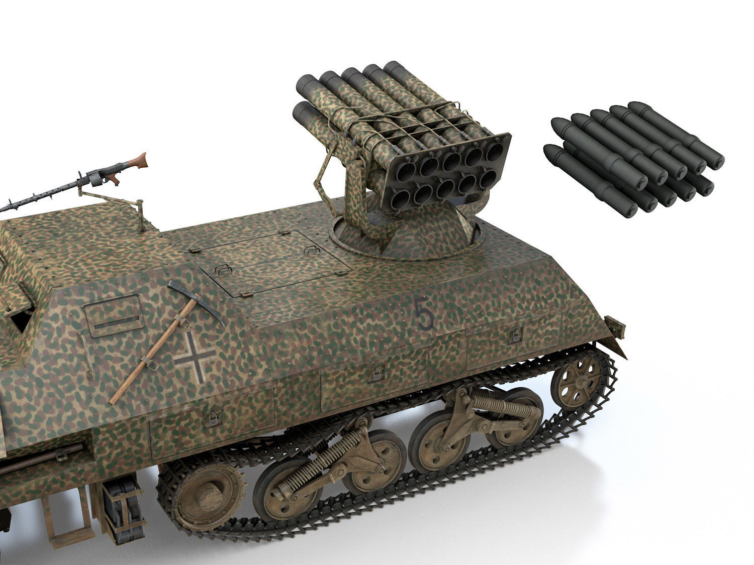 SDKFZ 4 - Panzerwerfer 42 - 7PD 3D model_9