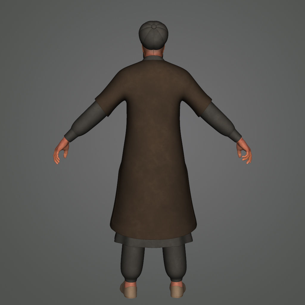 Nawab islamic man - islamic man 3D model_7
