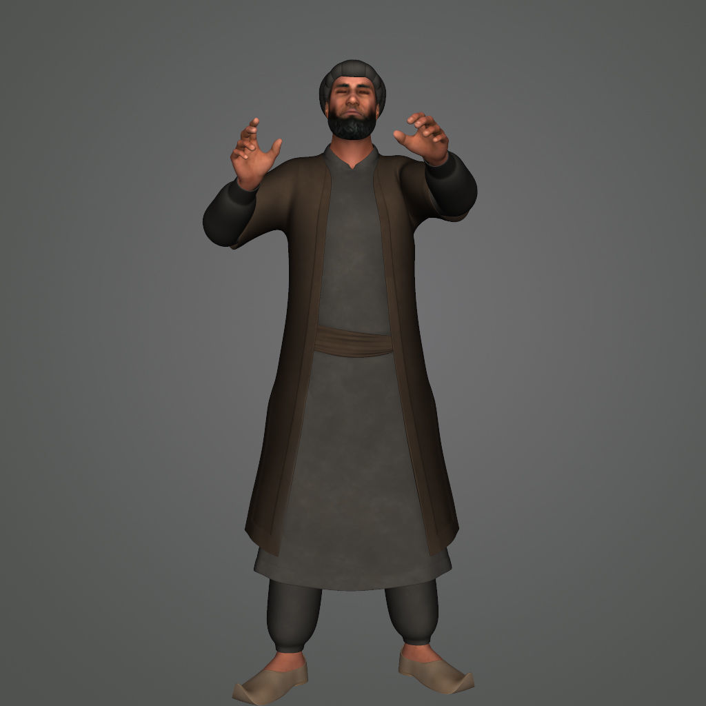 Nawab islamic man - islamic man 3D model_5
