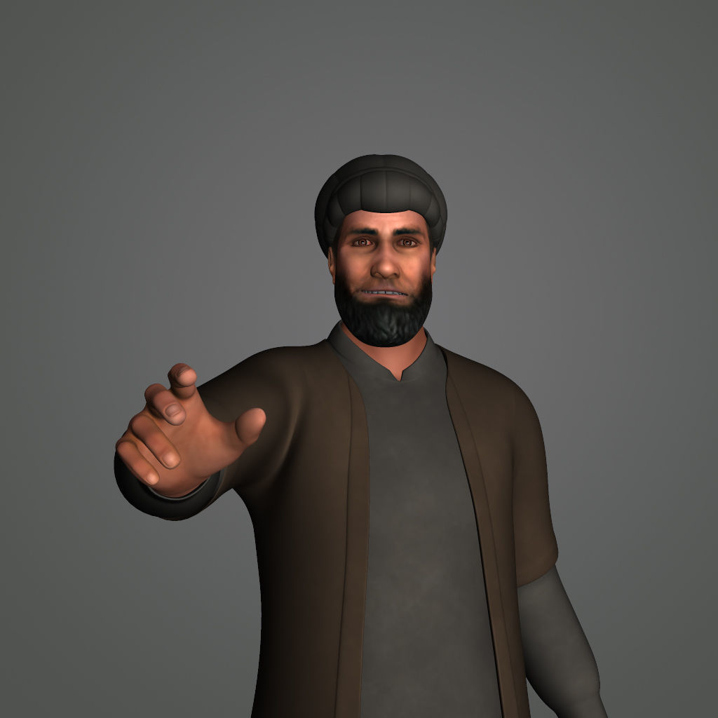 Nawab islamic man - islamic man 3D model_12