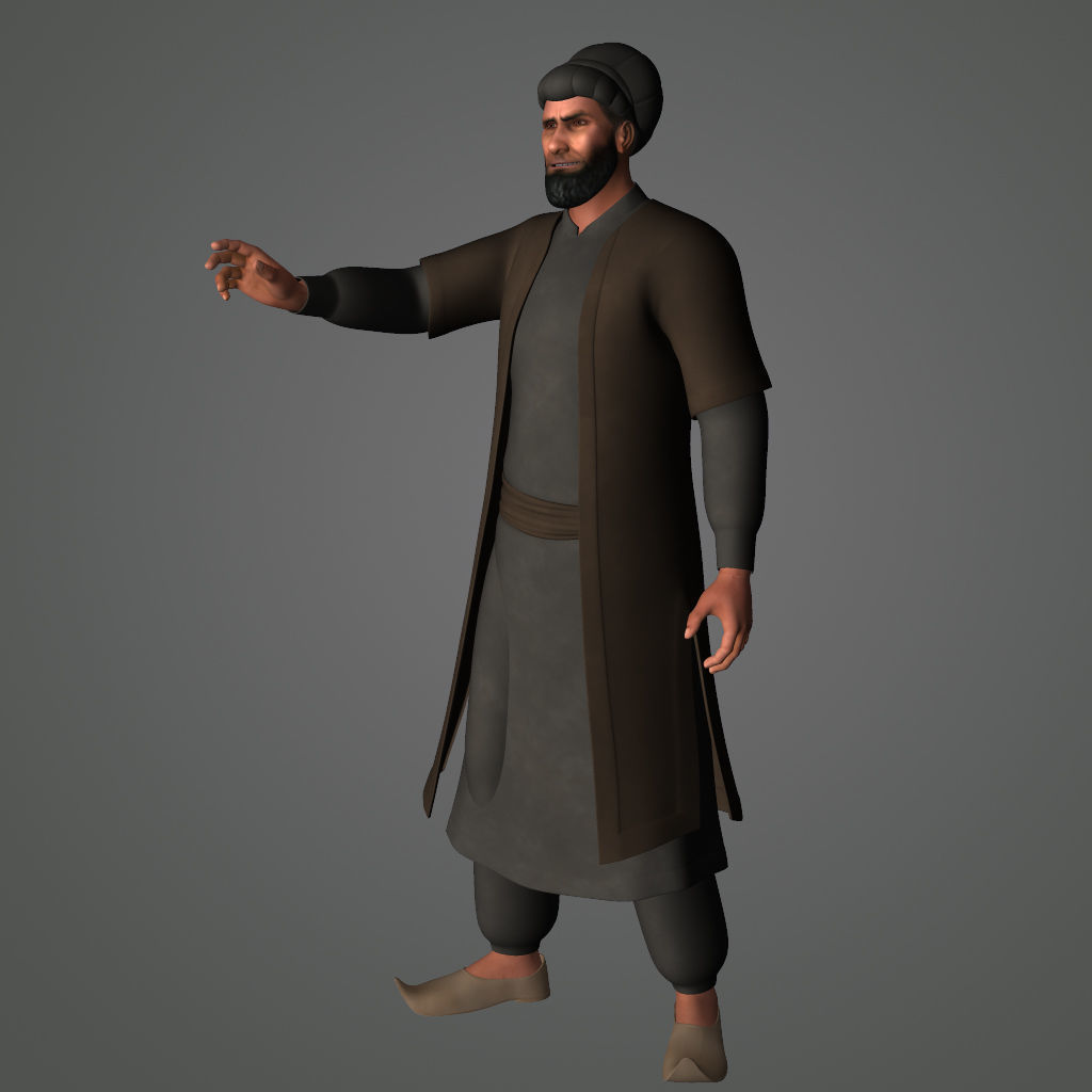 Nawab islamic man - islamic man 3D model_1