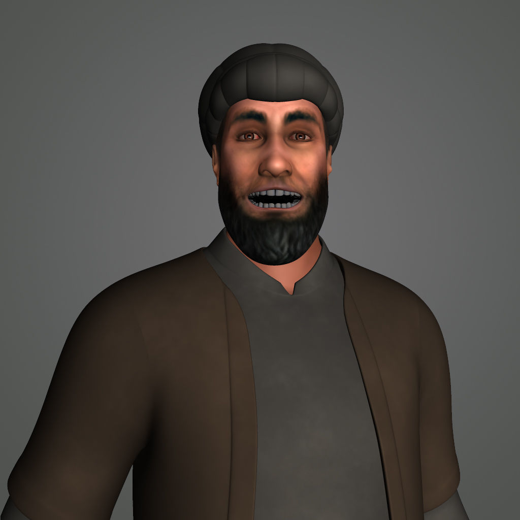 Nawab islamic man - islamic man 3D model_6