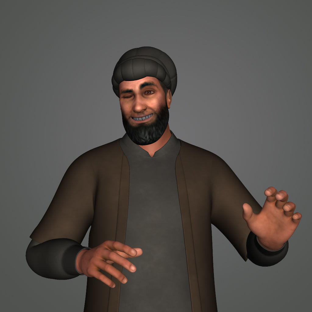 Nawab islamic man - islamic man 3D model_4