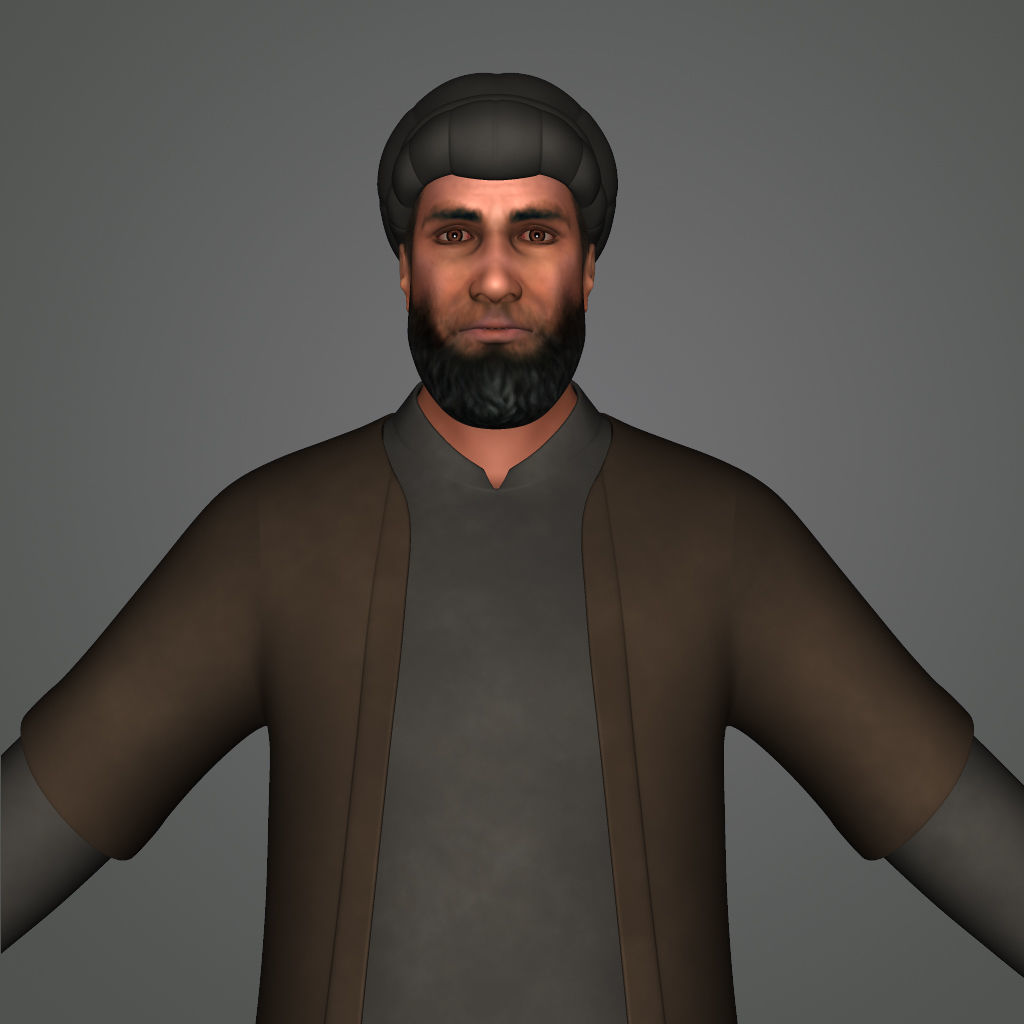 Nawab islamic man - islamic man 3D model_8