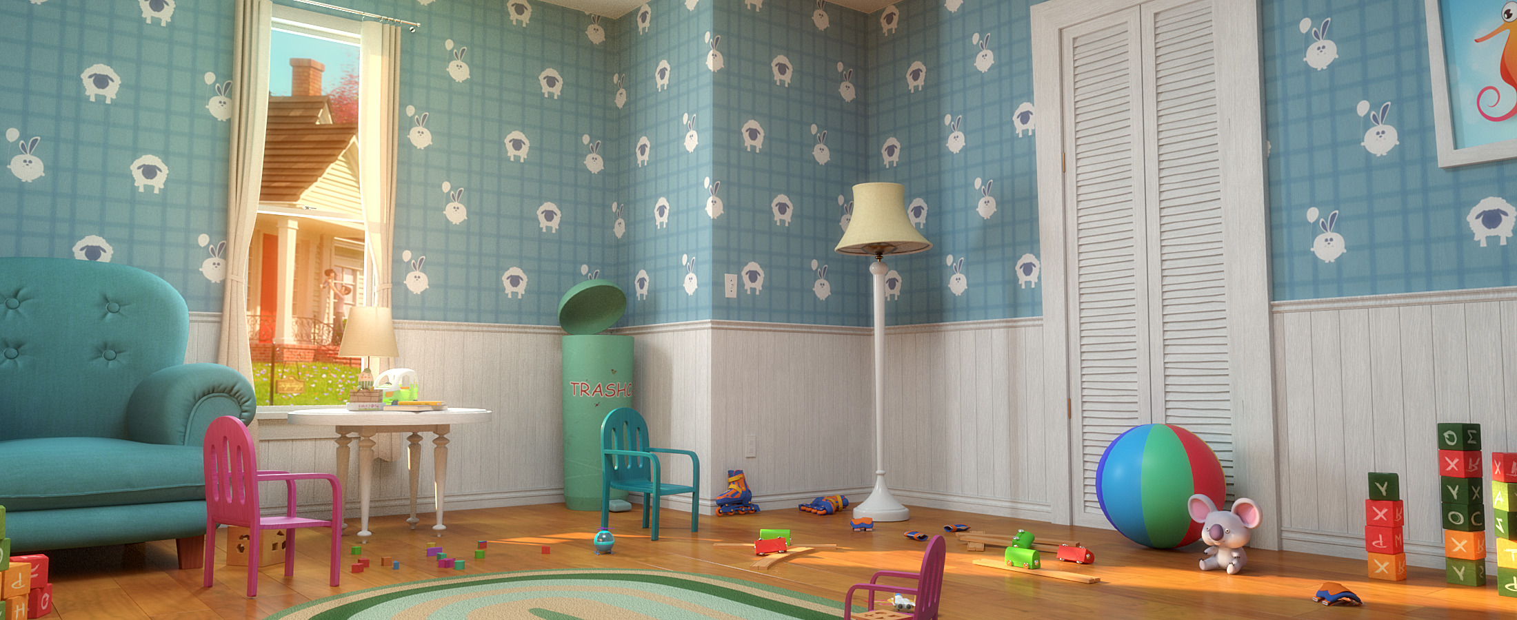 Cartoon Bedroom02 3D model_7