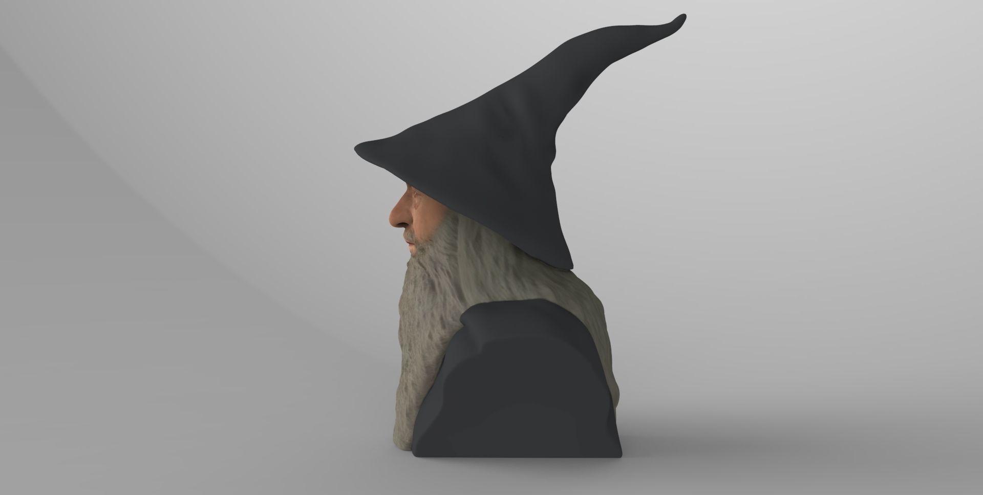 Gandalf Lord of the Rings bust ready for full color 3D printing 3D print model_2