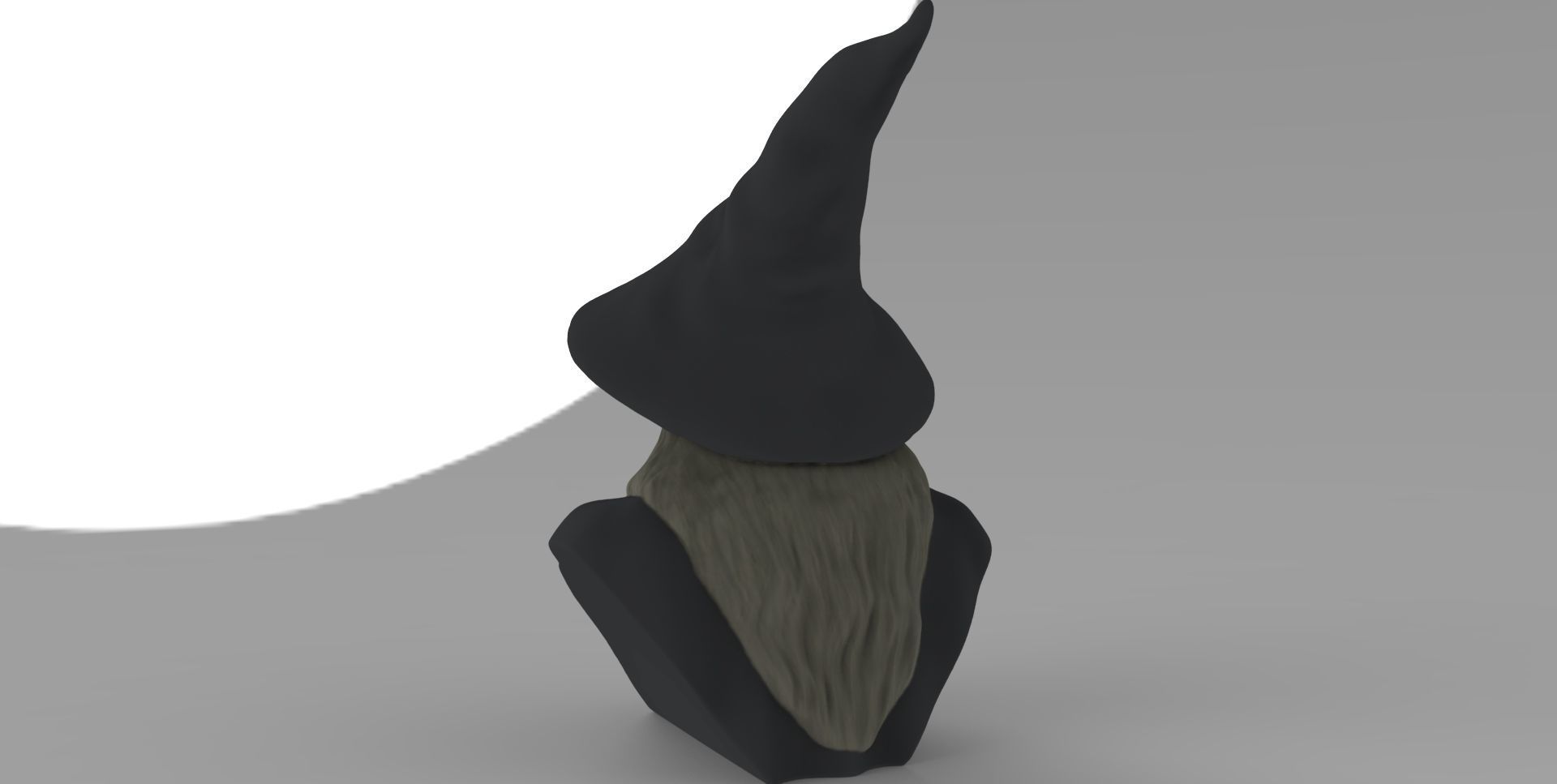 Gandalf Lord of the Rings bust ready for full color 3D printing 3D print model_4