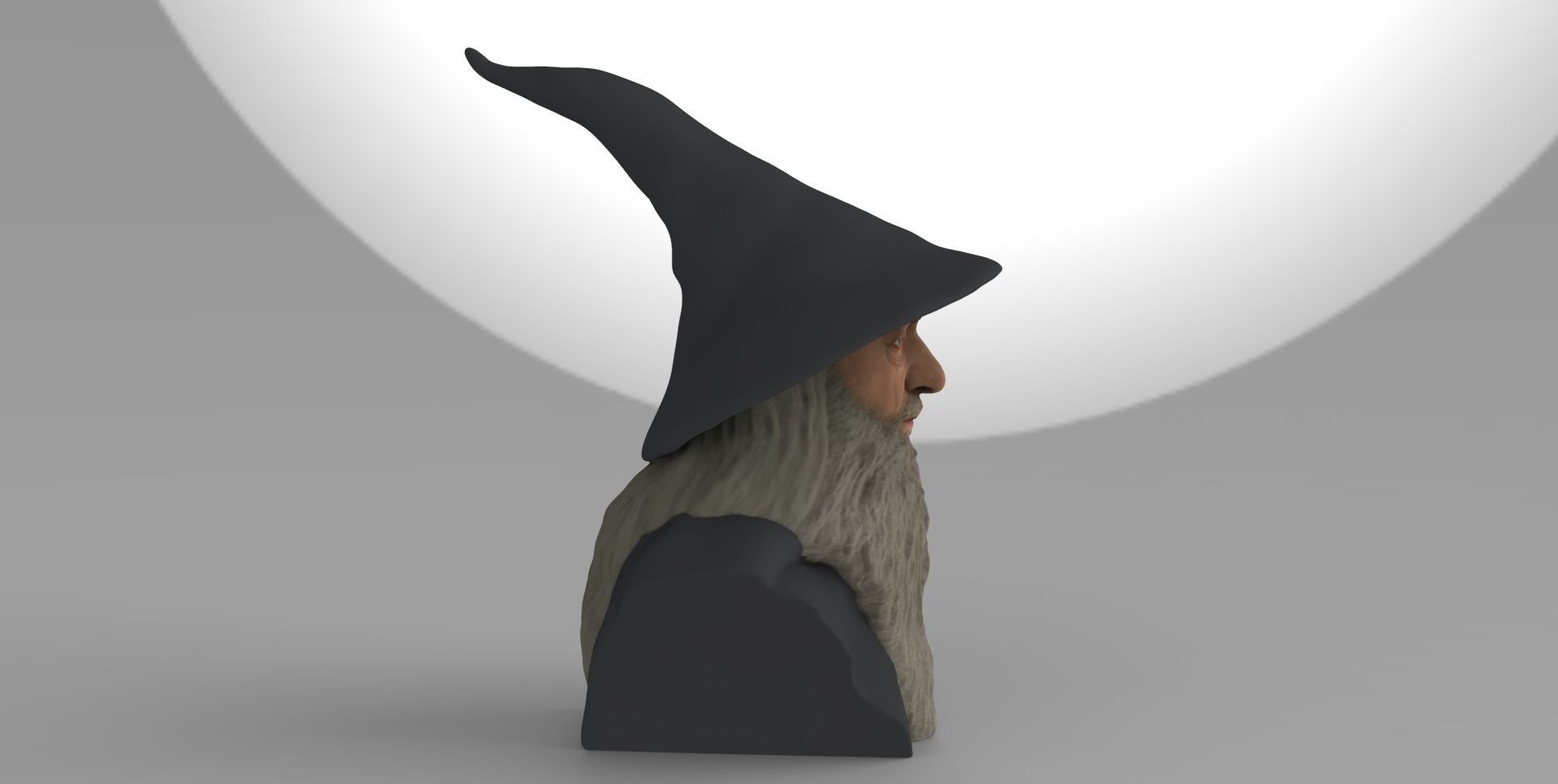 Gandalf Lord of the Rings bust ready for full color 3D printing 3D print model_8