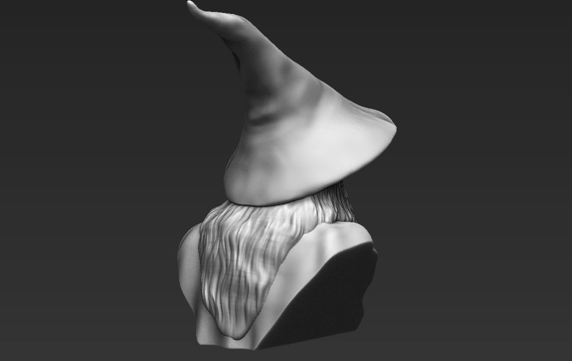 Gandalf Lord of the Rings bust ready for full color 3D printing 3D print model_23