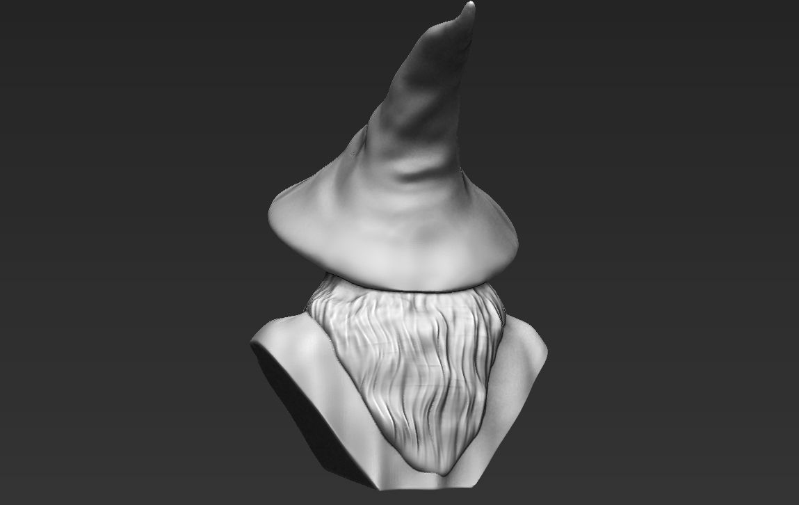 Gandalf Lord of the Rings bust ready for full color 3D printing 3D print model_33