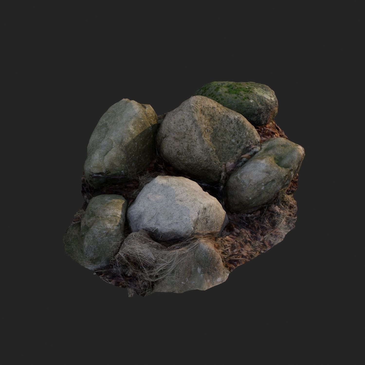 3d scanned nature stone 40 Low-poly 3D model_2