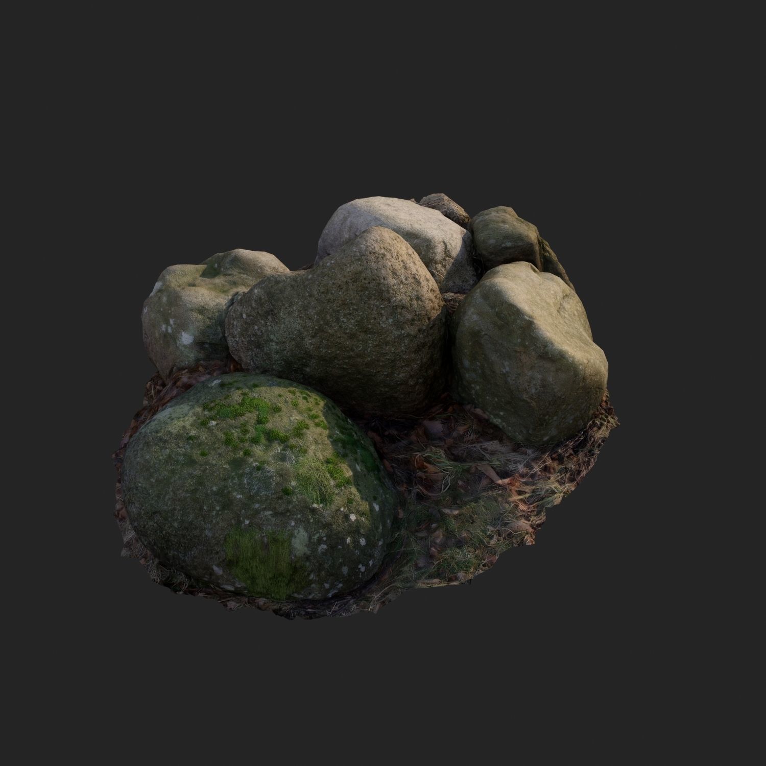 3d scanned nature stone 40 Low-poly 3D model_1