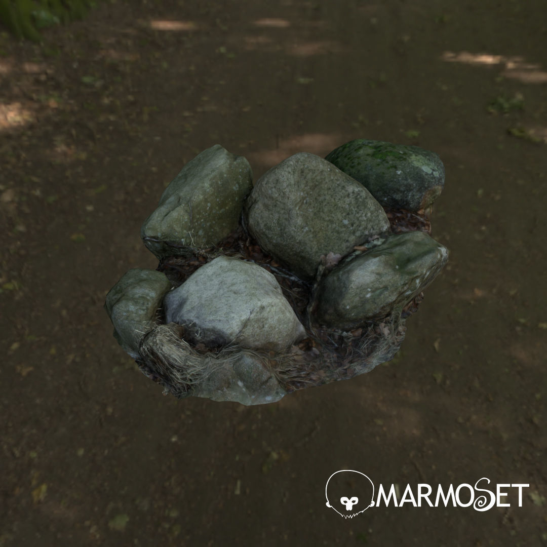3d scanned nature stone 40 Low-poly 3D model_6