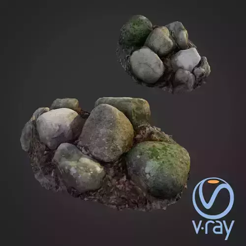 3d scanned nature stone 40 Low-poly 3D model