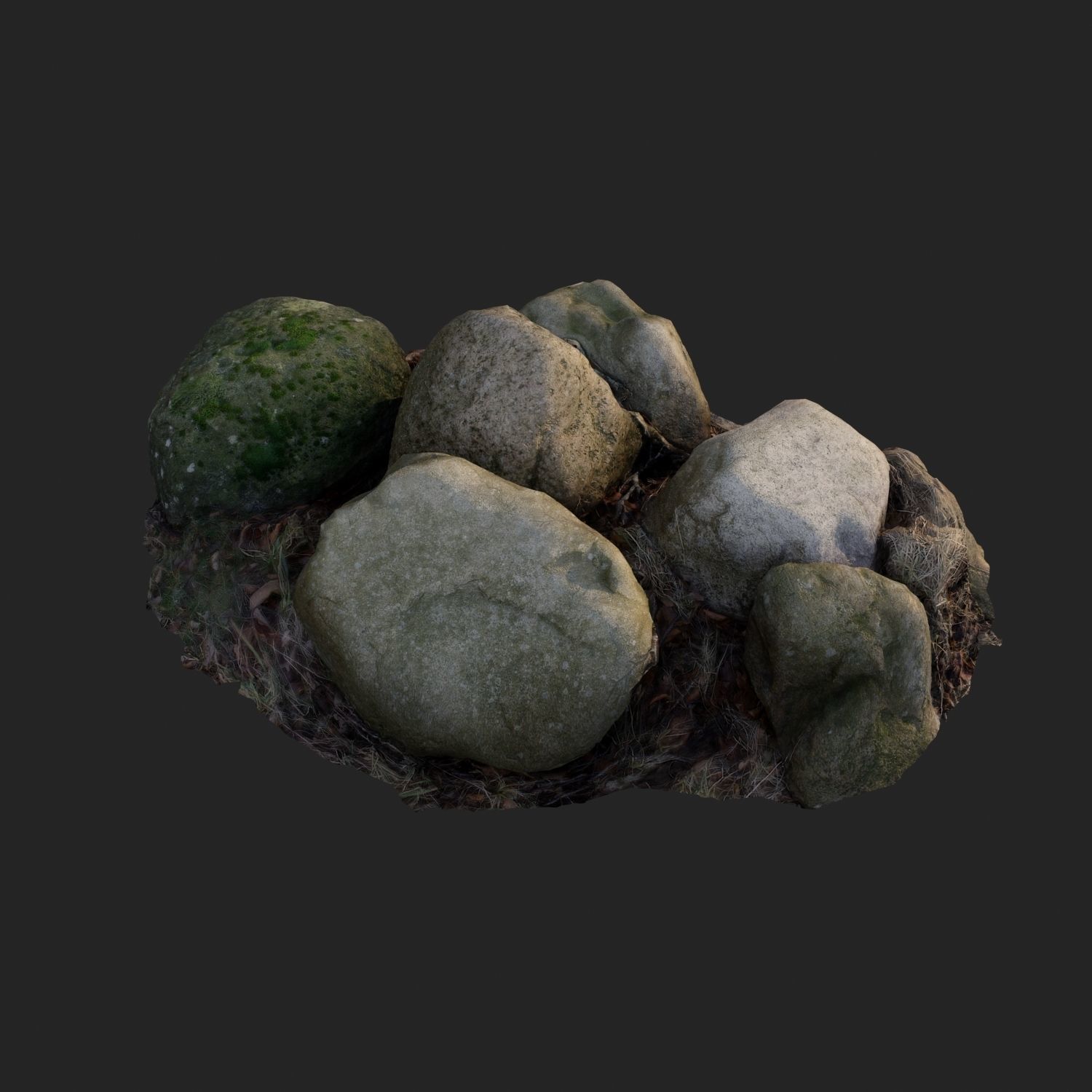 3d scanned nature stone 40 Low-poly 3D model_3