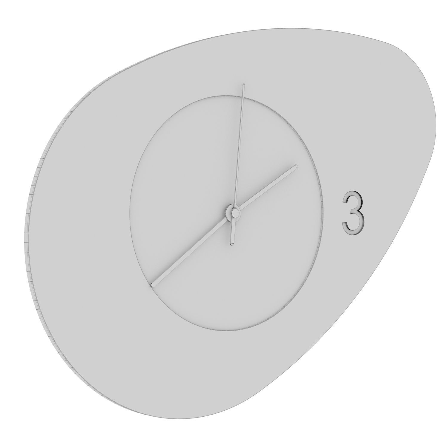 Wall clock set 3D model 3D model_6