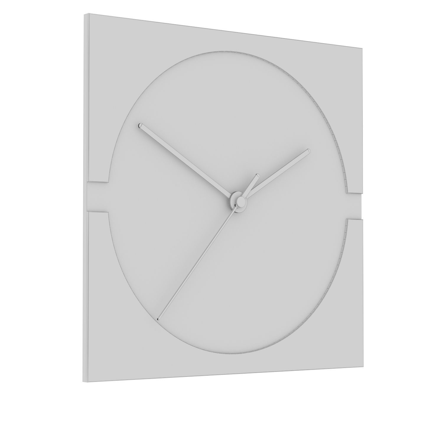Wall clock set 3D model 3D model_4