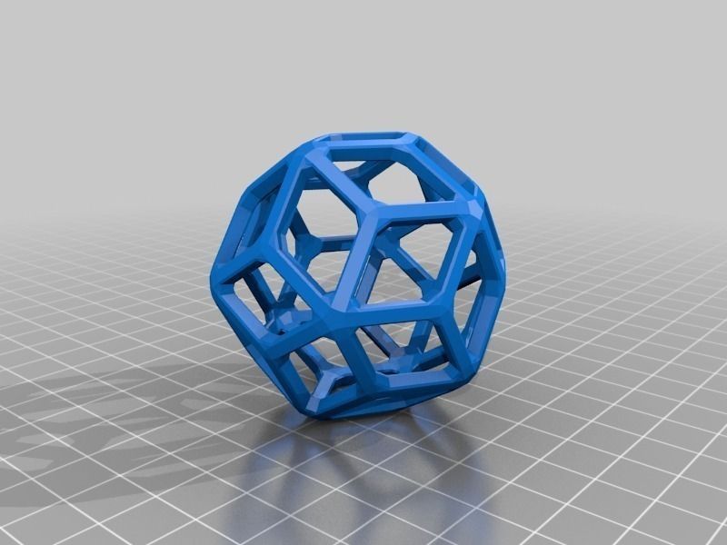 Catalan Wireframe Polyhedra Free 3D print model_21
