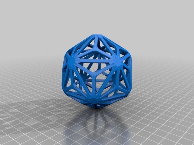 Catalan Wireframe Polyhedra Free 3D print model_17