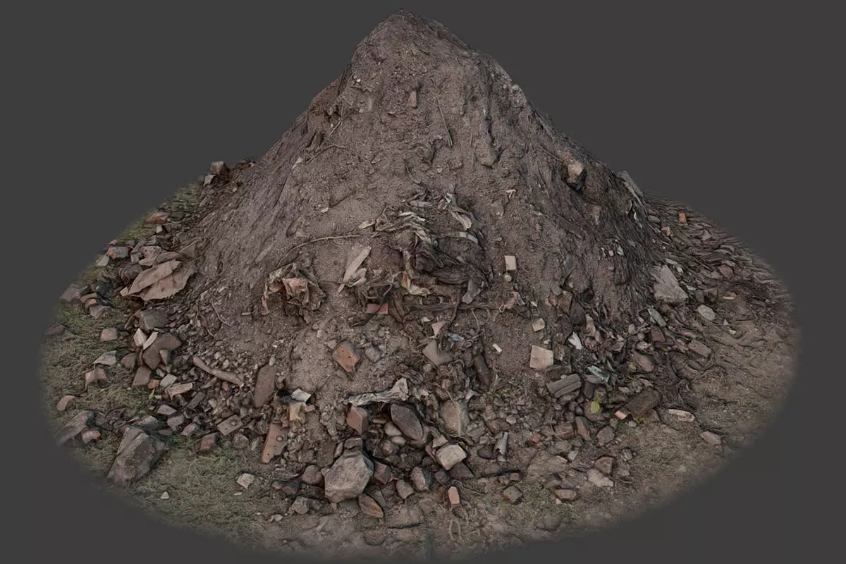 Garbage Pile Low-poly 3D model_0