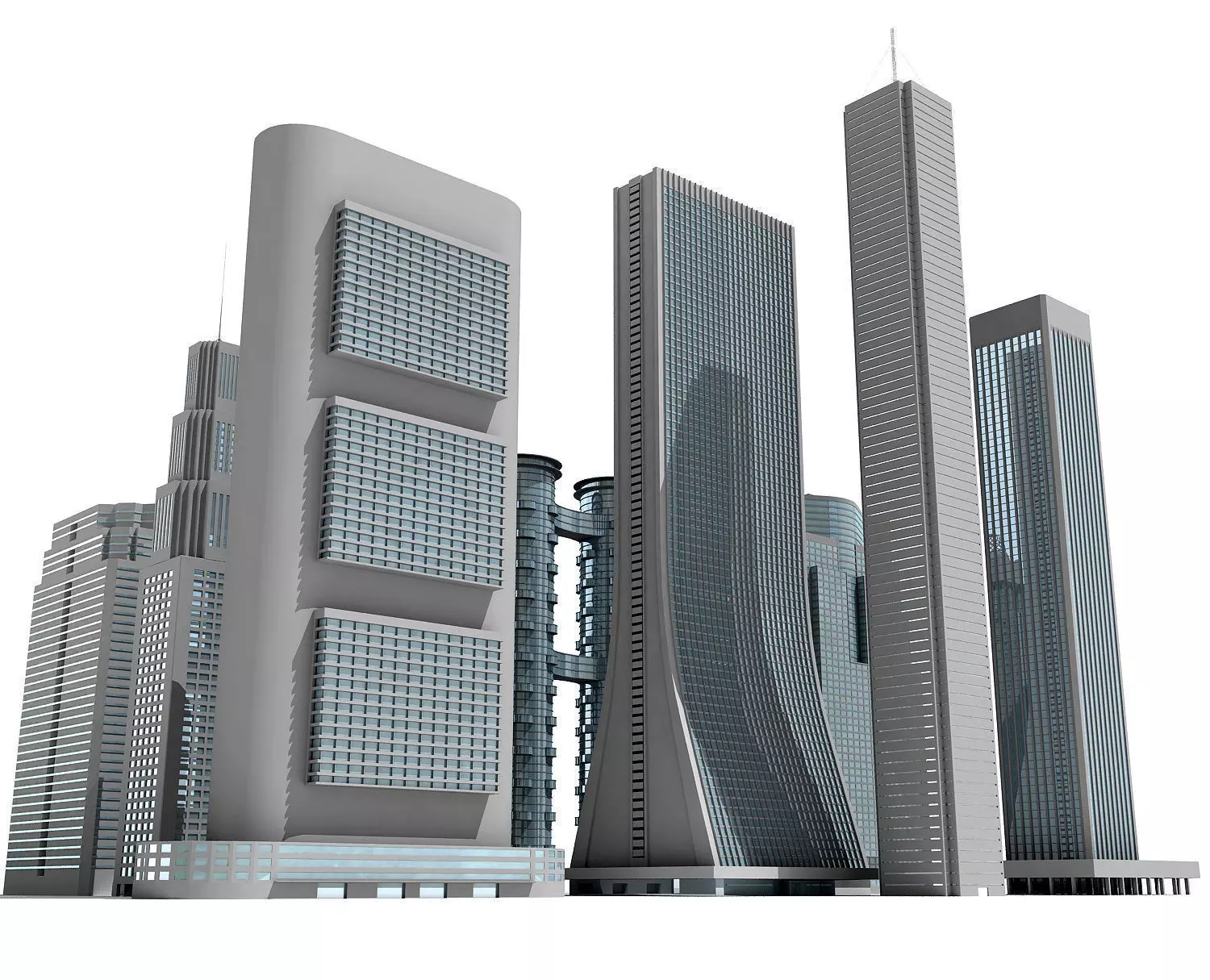 12 Buildings 3D Models 3D model_0